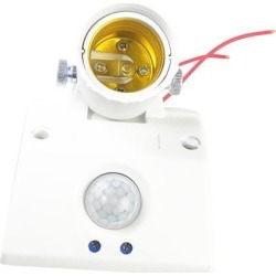 E27 Light Socket Lamp Bulb Holder Infrared PIR Body Motion Sensor 110~240V