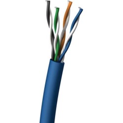 C2G 32388 Cat5e Bulk Cable - Shielded Ethernet Network Cable with Solid Conductors, In-Wall CM-Rated, Blue (1000 Feet, 304.8 Meters)