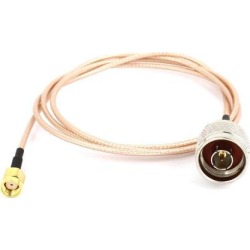 Unique Bargains Type N to RP-SMA Male M/M Connector Pigtail RG316 Coaxial Coax Cable Lead 1Meter