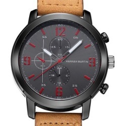 Hannah Martin Man Male Business Casual Quartz Wrist Watch HM-2012-YW