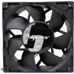 Bgears b-Blaster 24V 140x38mm 2 ball bearing High Speed 5200RPM at 308CFM, 24Volts DC fan, Black