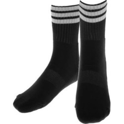 Stripe Sports Running Football Soccer Elasticity Short Socks Black