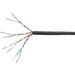 Monoprice SlimRun Cat6 Ethernet Bulk Cable - Network Internet Cord - Stranded, 550Mhz, UTP, Pure Bare Copper Wire, 28AWG, 1000ft, Black