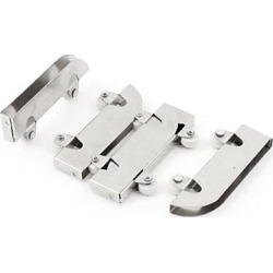 5pcs Dual Ceramic Wheels Stainless Steel Sliding Glass Door Roller Wheel 5mm