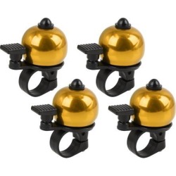 Bicycle Bell Cycling Horn Mountain Bike Alarm Gold Tone for 7/8' Handlebar 4pcs