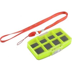 Fishing Magnetic Green Dual Sides Fish Hook Bait Fishhook Box Case w Strap