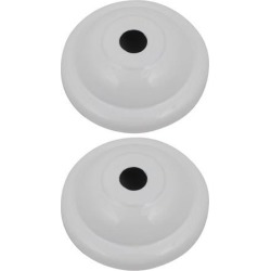 2pcs Metal Retro Hemispherical Ceiling Plate Holder Disk Chassis White