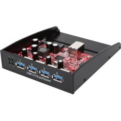 StarTech.com USB 3.0 Front Panel 4 Port Hub with 3.5/5.25-Inch Bay (35BAYUSB3S4)