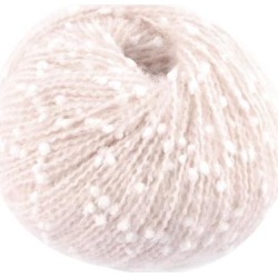 DIY Craft Scarf Shawl Crochet Tatting Knitting Dots Print Yarn Thread Pale Pink