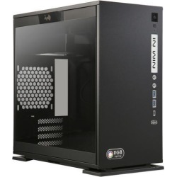 IN WIN 301C Black Black SECC / Tempered Glass MicroATX Mini Tower Computer Case