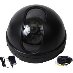 VideoSecu Dome Indoor Video Security Camera Color 1/3 inch CCD 3.6mm Wide Angle Lens for CCTV DVR Home Surveillance System with Power Supply and Cable
