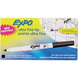 Sanford 1871131 Low Odor Dry Erase Marker, Ultra Fine Point, Black