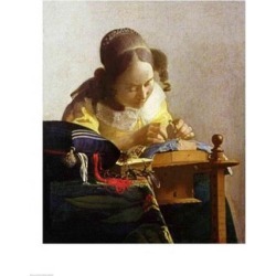 Posterazzi BALBAL2544LARGE The Lacemaker Poster Print by Johannes Vermeer - 24 x 36 in. - Large