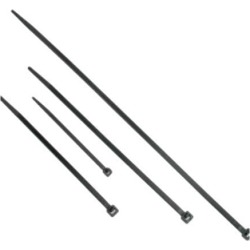 C2G/Cables To Go 43220 4 in. Releasable/Reusable Cable Ties Multipack (50 pack) - Black (TAA Compliant)