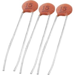 30 x 15pF Through Hole DIP Ceramic Disc Capacitors New