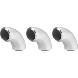 Stainless Steel 304 Butt-Weld Pipe Fittings Long Radius 90 Degree Elbow 1/2-Inch OD Schedule 10 Pipe Size 3pcs