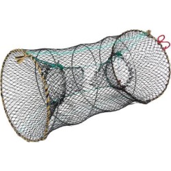 Unique Bargains 10' x 17.7' Nylon Metal Portable Fishing Landing Net Fish Angler Mesh Keepnet for Fishermen Dark Gray