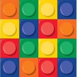 Block Party Lunch Napkin (16 Count) - Party Supplies