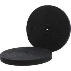 StarTech HKLP100 Hook-and-Loop Cable Management Tie - 100 ft. Bulk Roll - Black - Cut-to-Size Cable Wrap / Straps