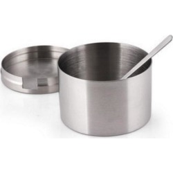 Stainless Steel Sugar Bowl with Lid and Sugar Spoon for Home Kitchen