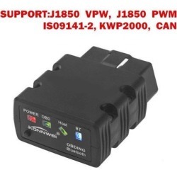 KW902 Black OBDll OBD2 ELM327 V1.5 Bluetooth 3.0 Car Fault Code Reader Scanner Diagnostic Tool