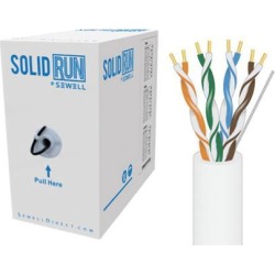 SolidRun Cat6 Bulk UTP CM Cable, White 1000ft