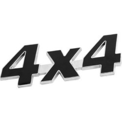 Unique Bargains Car Exterior Adhesive Black Metal 4X4 Shaped Sticker Badge Emblem Decor