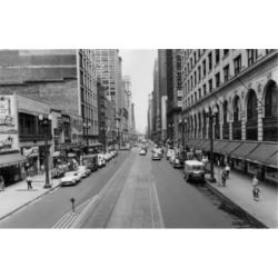 Posterazzi SAL25545102 Buildings Along a Road Chicago Illinois USA Poster Print - 18 x 24 in.
