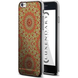 LUXENDARY RED & GREEN BOHO STYLE PATTERN DESIGN CHROME SERIES CASE FOR IPHONE 6/6S PLUS