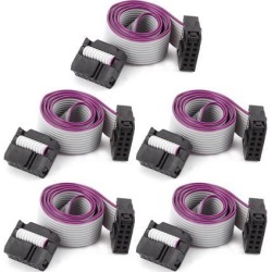 5pcs IDC 10Pin Hard Drive Extension Wire Flat Ribbon Cable 30cm for Arduino DIY