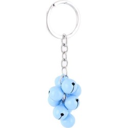 Sky Blue Metal Bells Pendant Keyring Keychain Key Chain Purse Bag Decor Gift