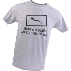 SloganT-shirt Tee Sperm HERE IS A REALLY OLD PICTURE OF ME Funny T-shirt L