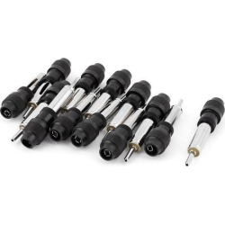 Unique Bargains Auto Car CD Radio Stereo Antenna Male Plug Connector Black Silver Tone 13 Pcs