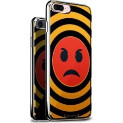 LUXENDARY RED MAD EMOJI DESIGN CHROME SERIES CASE FOR IPHONE 6/6S PLUS