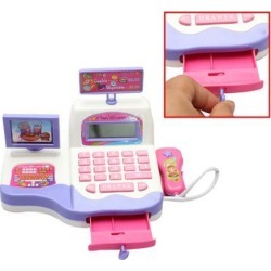 Math Toys Cash Register Supermarket Toy Display and Scanning Function Kid Educational Toy