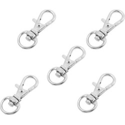 Unique Bargains Unique Bargains Silver Tone Metal Lobster Clasp Swivel Key Chain 5 Pcs