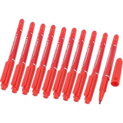10 PCS Universal Waterproof Red Ink Tips Permanent Paint Marker Pen