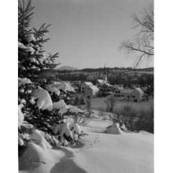Posterazzi SAL255422787 USA New Hampshire Whitefield Village in Winter Poster Print - 18 x 24 in.