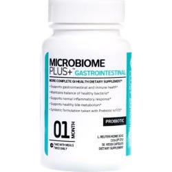 Microbiome Plus Gastrointestinal Probiotics L Reuteri NCIMB 30242 GI Digestive Supplements, Allergy Safe & Gluten Free for Men and Women (1 Month.