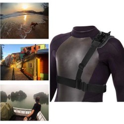 Navitech Adjustable Shoulder Body Strap Harness Mount Holder Compatible with The Olfi one. Five Action/Dash Camera