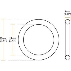 O-Rings Nitrile Rubber 11mm x 13mm x 1mm Seal Rings Sealing Gasket 20pcs