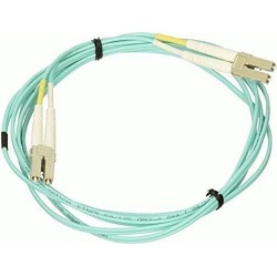 Monoprice Fiber Optic Cable - 2 Meter - Aqua LC to LC, OM3, 50/125 Type, Multi Mode, 10Gb, Duplex