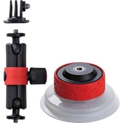 Joby Action Camera Suction Cup & Locking Arm (Black/Red) for GoPro and Action Sports Video Camera Camcorders