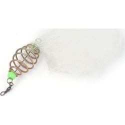 Unique Bargains 2 x 2 Nylon Metal Floating Bottom Foldable Fish Spring Fishing Net Outdoor Clear Silver Tone Green