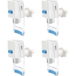 Blue Water Cooler Faucet Plastic Water Dispenser Clean Spigot Fits Ro System Adaptor Hot Cold Water Faucet Tap Replacement 4pcs