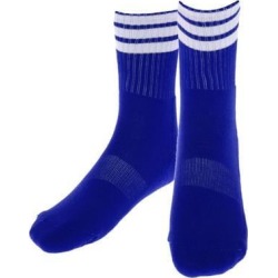 Stripe Sports Running Football Soccer Elasticity Short Socks Blue