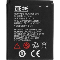 ZTE Li-Ion 950mAh 4.2V 3.6Wh AT & T flip Cell phone Z331 Battery GB/T 18287-2000