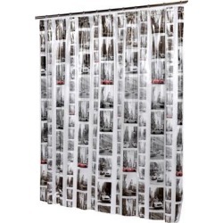 Carnation Home Fashions Living Room Decorative New York Vinyl Shower Curtain