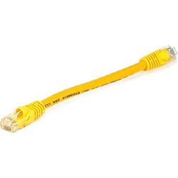 Monoprice Cat6 Ethernet Patch Cable - Network Internet Cord - RJ45, Stranded, 550Mhz, UTP, Pure Bare Copper Wire, 24AWG, 0.5ft, Yellow
