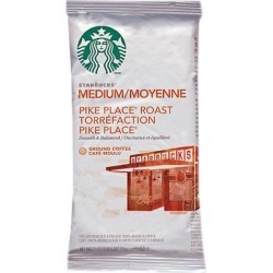 Starbucks 11018197 Coffee, Pike Place, 2.5oz, 18/Box